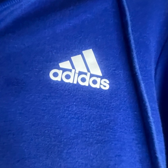 ADIDAS Men's Blue, White, and Black Zip-Up jacket - Picture 2 of 12